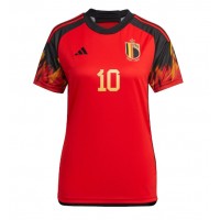 Belgien Eden Hazard #10 Hemmatröja Kvinnor VM 2022 Korta ärmar